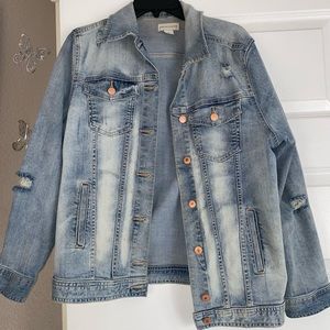 Over sized light washed Jean jacket